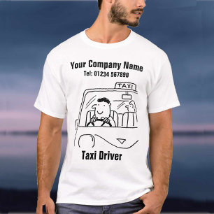 Taxi-drivrutin Taxi-kabb, Tecknad T Shirt
