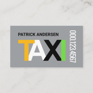 TAXI Färger Skyltar Förarutbildning Visitkort