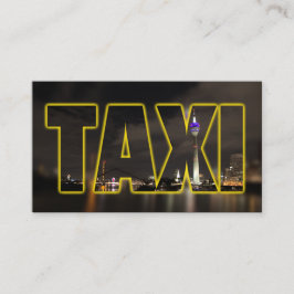 Taxi förarhytten gult taxi i centrala ljus visitkort