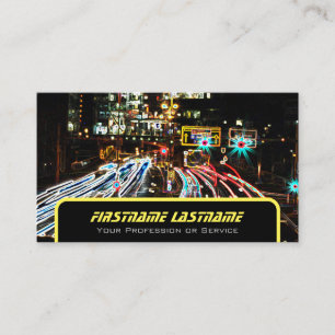Taxi förarhytten gult taxi i centrala ljus visitkort