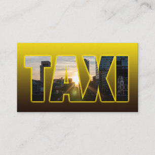 Taxi förarhytten gult taxi stadskylt visitkort