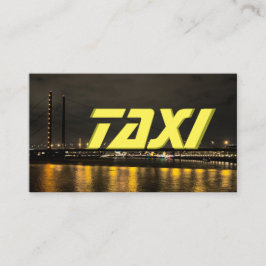 Taxi förarhyttens stad ljus på natten visitkort
