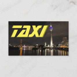 Taxi förarhyttens stad ljus på natten visitkort