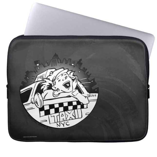 Taxi Girl Laptop Sleeve (Framsidan)