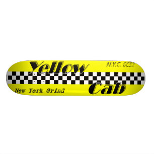 Taxi! Gul skateboard för cabkontrollördesign Bräda 20,5 Cm