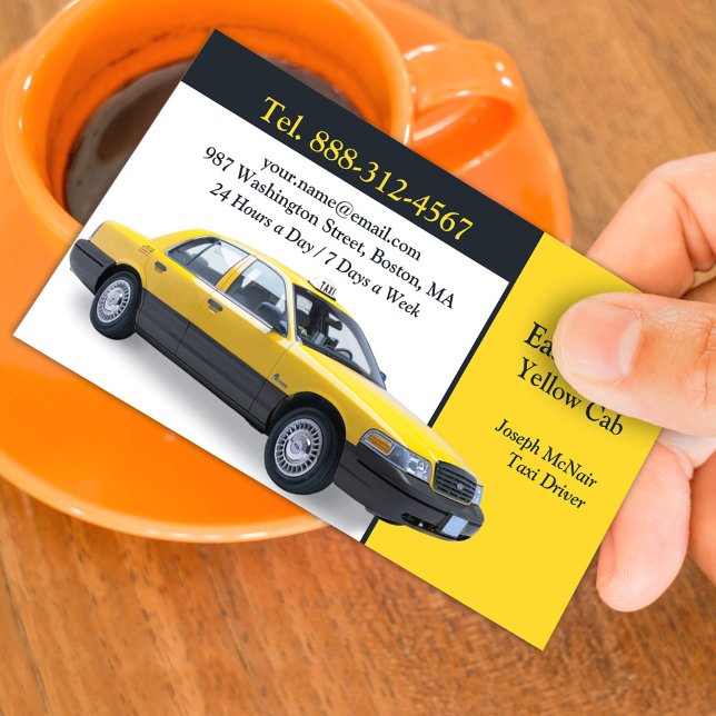 Taxi Gult Cab Affärskort Visitkort (Skapare uppladdad)