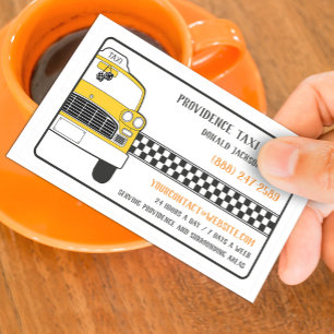 Taxi Gult Cab Affärskort Visitkort