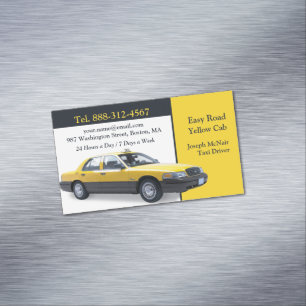 Taxi Gult Cab Magnetiska Visitkort