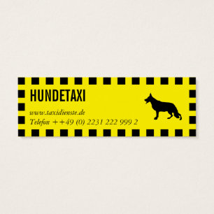 Taxi Hundtaxi Djurtaxi Litet Visitkort