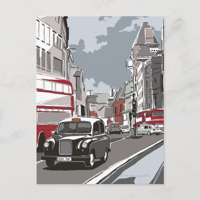 Taxi i London Vykort (Framsida)