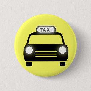 Taxi i svart & vit knapp