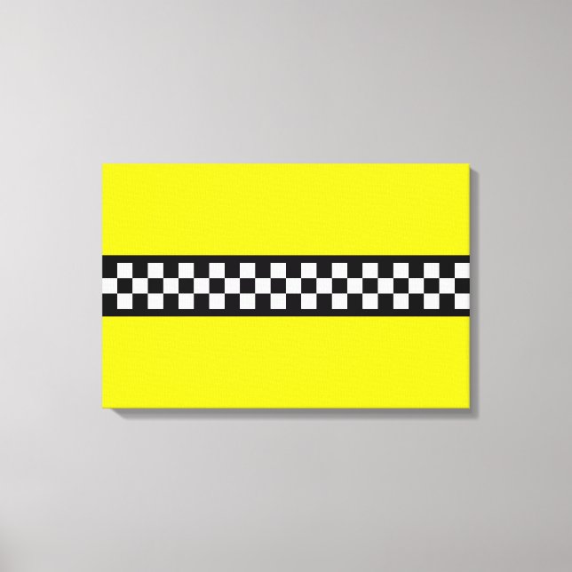 Taxi Kontroll Randmönster Canvastryck (Framsida)