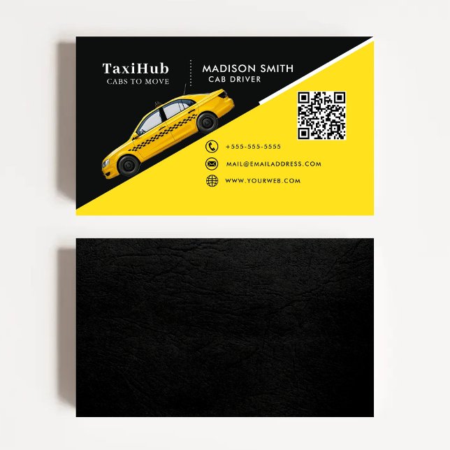 Taxi modern minimalist business card visitkort (Skapare uppladdad)