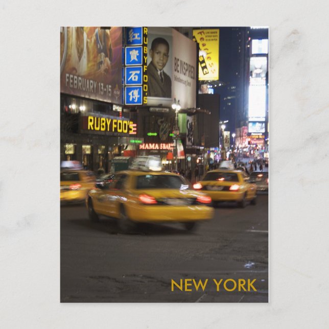 taxi, nytt arbete vykort (Framsida)