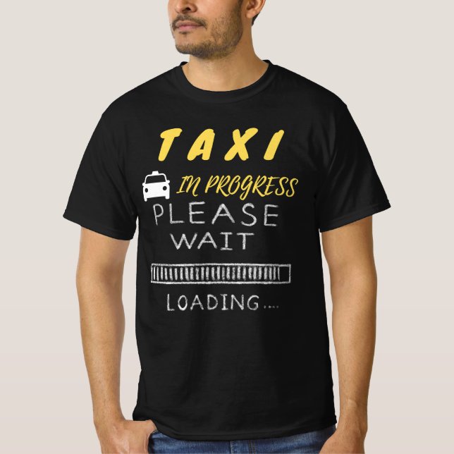 Taxi pågår - vänta t shirt (Framsida)