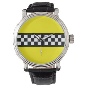 Taxi Rand Mönster Armbandsur