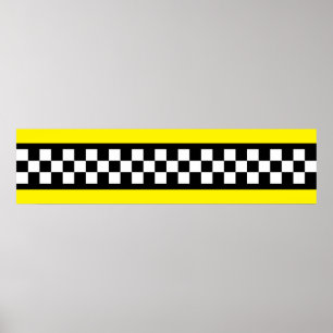Taxi Rand Mönster Poster
