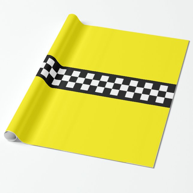 Taxi Rand Mönster Presentpapper (Utrullad)