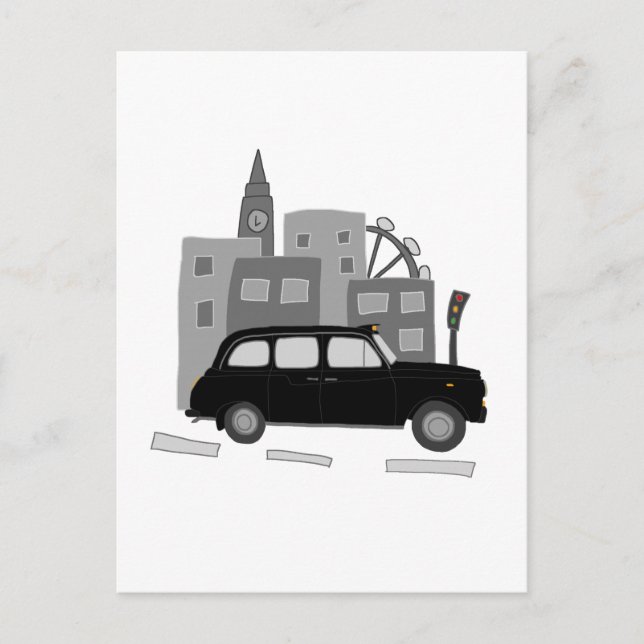Taxi Scene Vykort (Framsida)