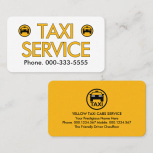 Taxi Service Cab Car Körning Visitkort