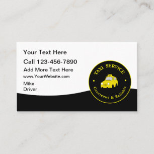 Taxi Service Moderna Taxichaufförs Affärskort Visitkort