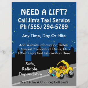 Taxi Service Reklamblad