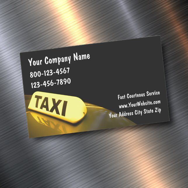 Taxi Service Transport Design Magnetiska Visitkort (Skapare uppladdad)