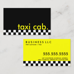 taxi taxi. (Kontrollerat rand) Visitkort