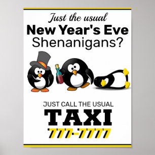 Taxi-tecken för Pub Poster