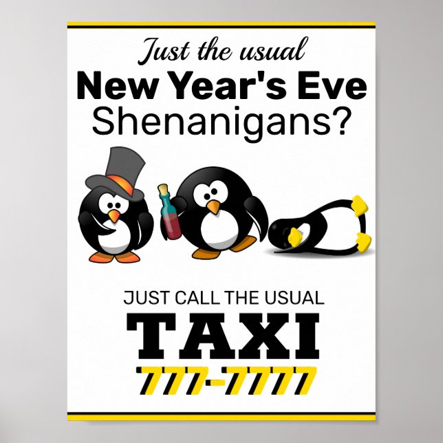 Taxi-tecken för Pub Poster (Framsidan)