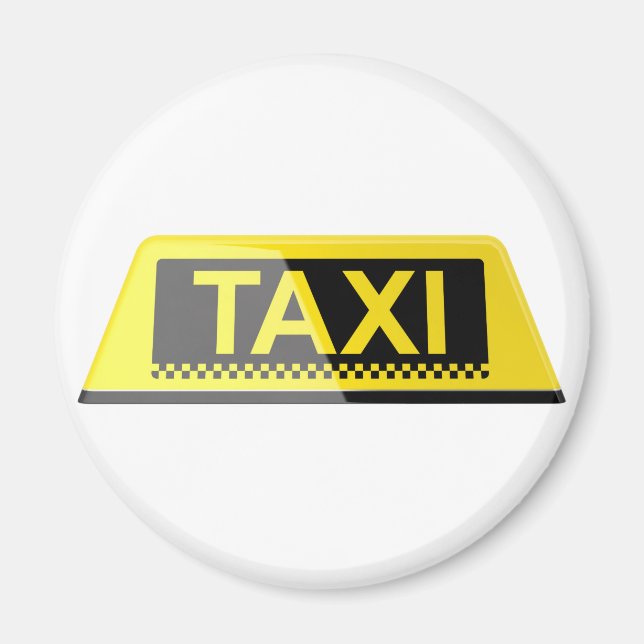 Taxi-tecken Magnet (Framsidan)