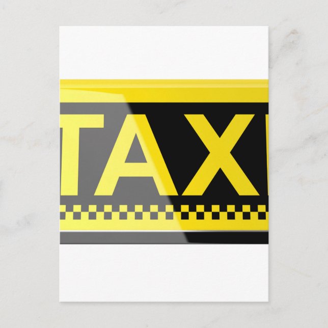 Taxi-tecken Vykort (Framsida)