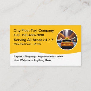 Taxi Transport Services Modern Affärskort Visitkort