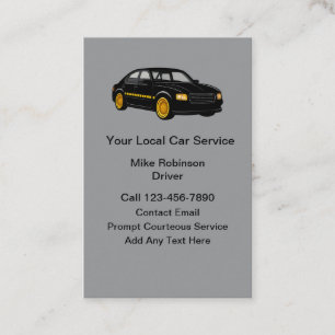 Taxi Uber Car Service Transport Affärskort Visitkort