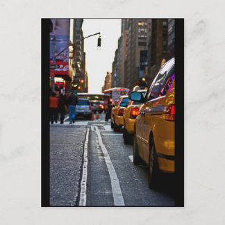 Taxi-uppställning i NYC Vykort
