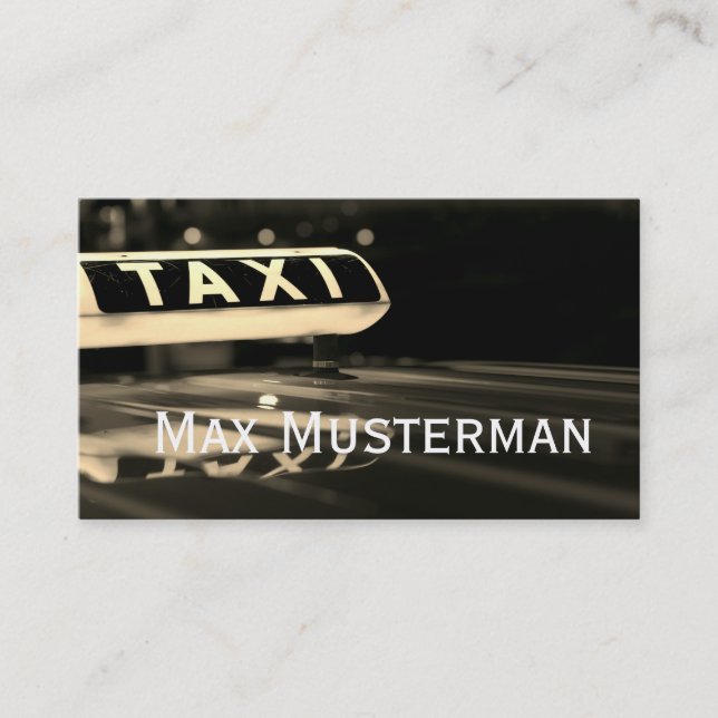 TAXI Visitenkarten Visitkort (Framsida)