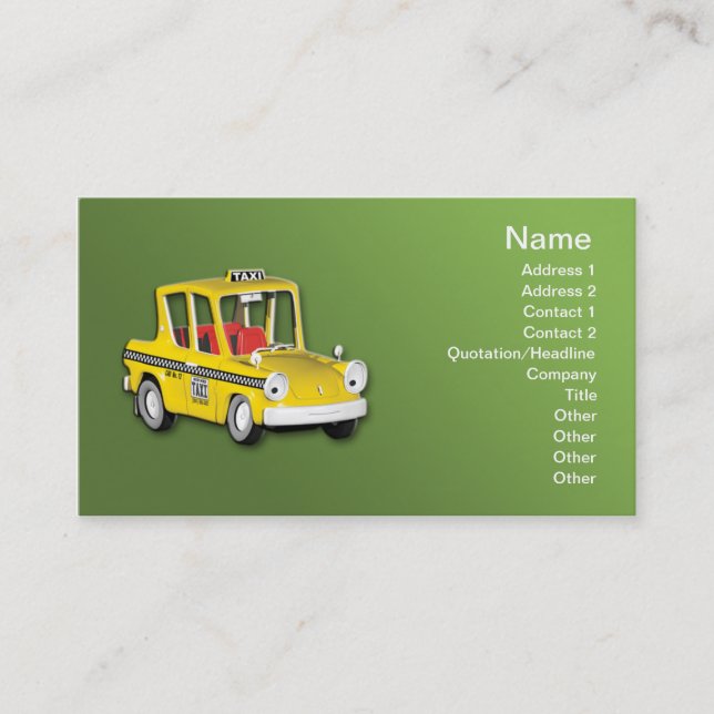 Taxi Visitkort (Framsida)