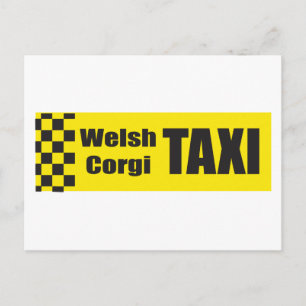 Taxi Welsh Corgi Vykort