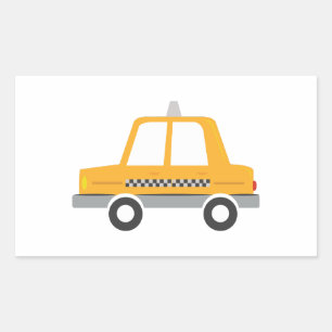 TaxiCab Rektangulärt Klistermärke