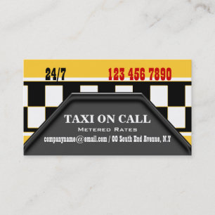 Taxicabchauffören servar visitkort