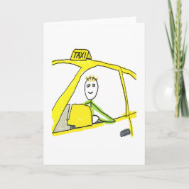 Taxichaufför Stickman Kort