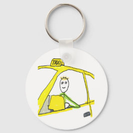 Taxichaufför Stickman Nyckelring