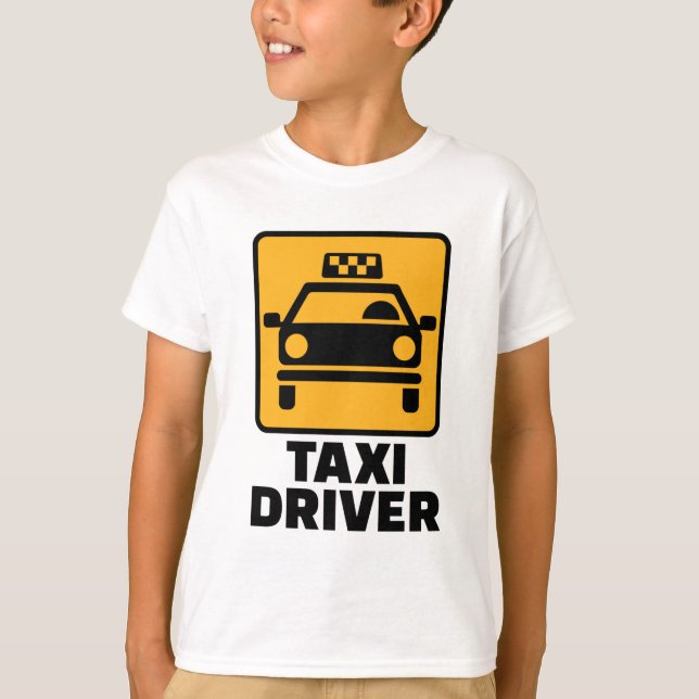 Taxichaufför T-shirt (Framsida)
