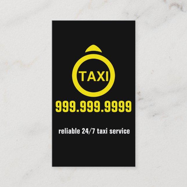 Taxichaufför Taxi Transport Verksamhet Visitkort (Framsida)