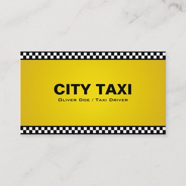 Taxichaufför - visitkortar visitkort (Framsida)