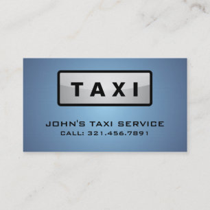 Taxichaufför - visitkortar visitkort