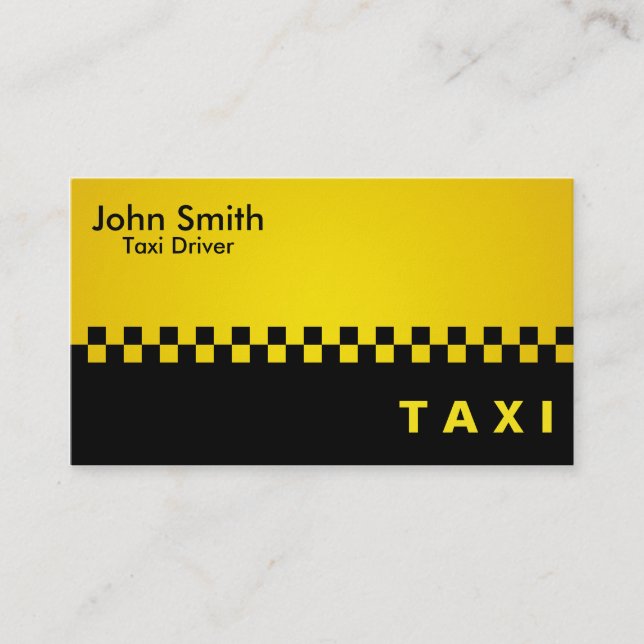Taxichaufför - visitkortar visitkort (Framsida)