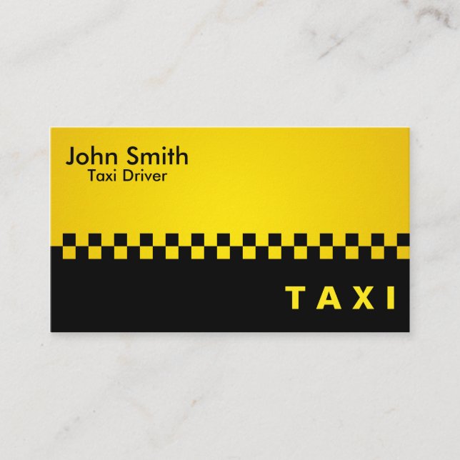 Taxichaufför - visitkortar visitkort (Framsida)