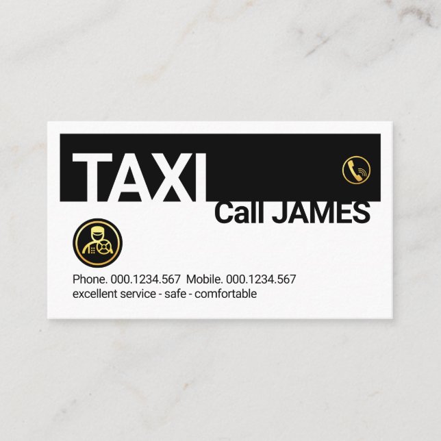 Taxichaufförstjänst Visitkort (Framsida)