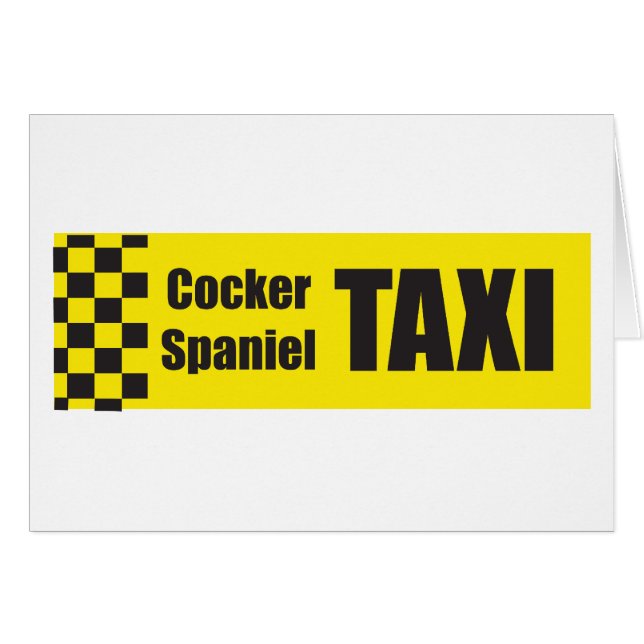 TaxicockerspanielSpaniel Hälsningskort (Framsidan Horizontal)